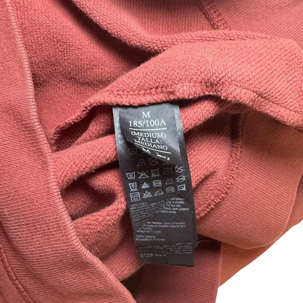 AllSaints Raven Crew Sweatshirt Medium Orange Ramskull Cotton Minimalist Urban